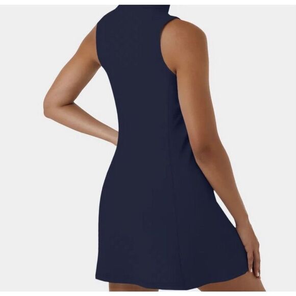 Halara S Cloudful Air 2 Piece Set Cool Touch Dress Navy Blue - Picture 2 of 9